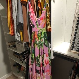Gorgeous maxi dress pink and floral